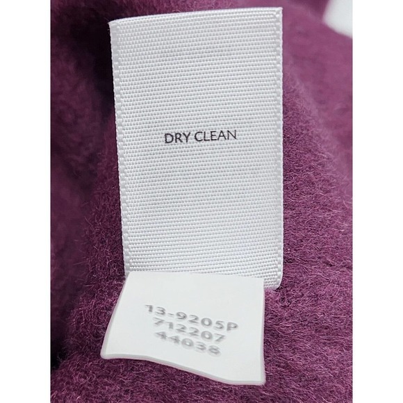 J Jill Boxy Sweater Jacket Purple Wool Angora Button Pockets Size XL Petite - Picture 10 of 10